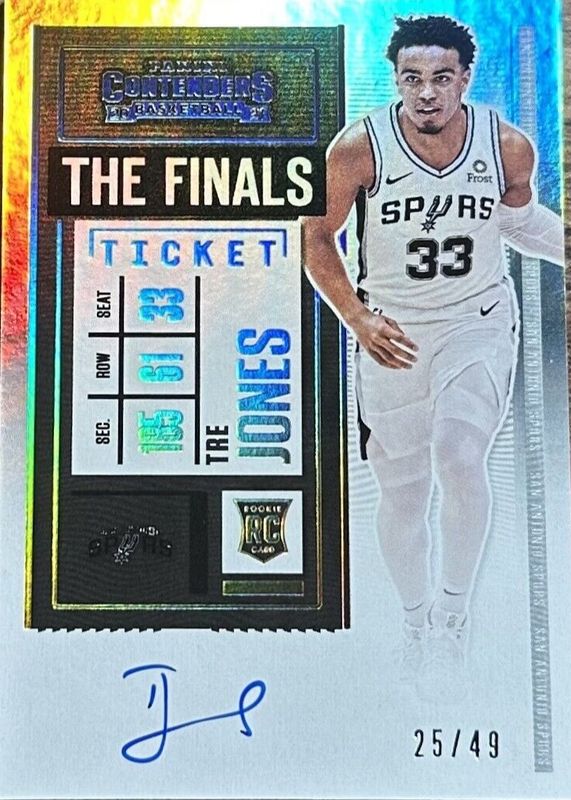 その他 2020 Tre Jones Contenders Auto RC Spurs 2020 Tre Jones Contenders Auto RC Spurs